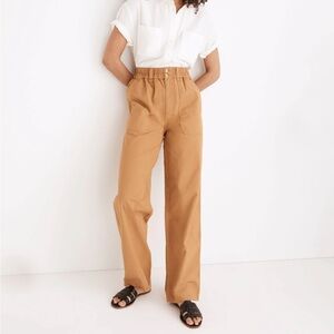 Madewell Cotton Ripstop Pull-On Straight Cargo Pants